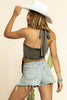 Fringe tie back